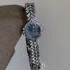 Silver Ladies Watch Chic Blue Mother of Pearl Women's Watch