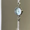 Elegant Silver Mesh Watch Round Face Watch For Women