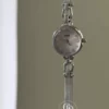 Elegant Silver Mesh Watch Round Face Watch For Women