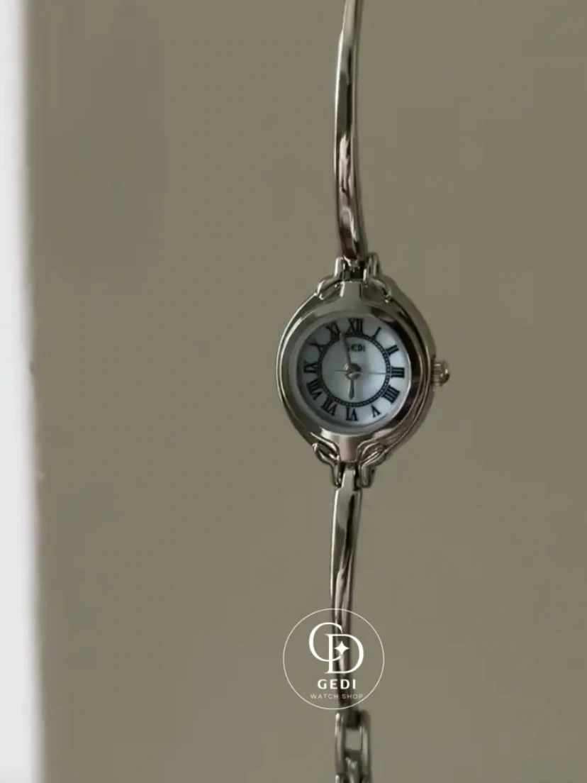 Silver Watch for Petite Wrist Vintage Roman Numeral Women's Watch