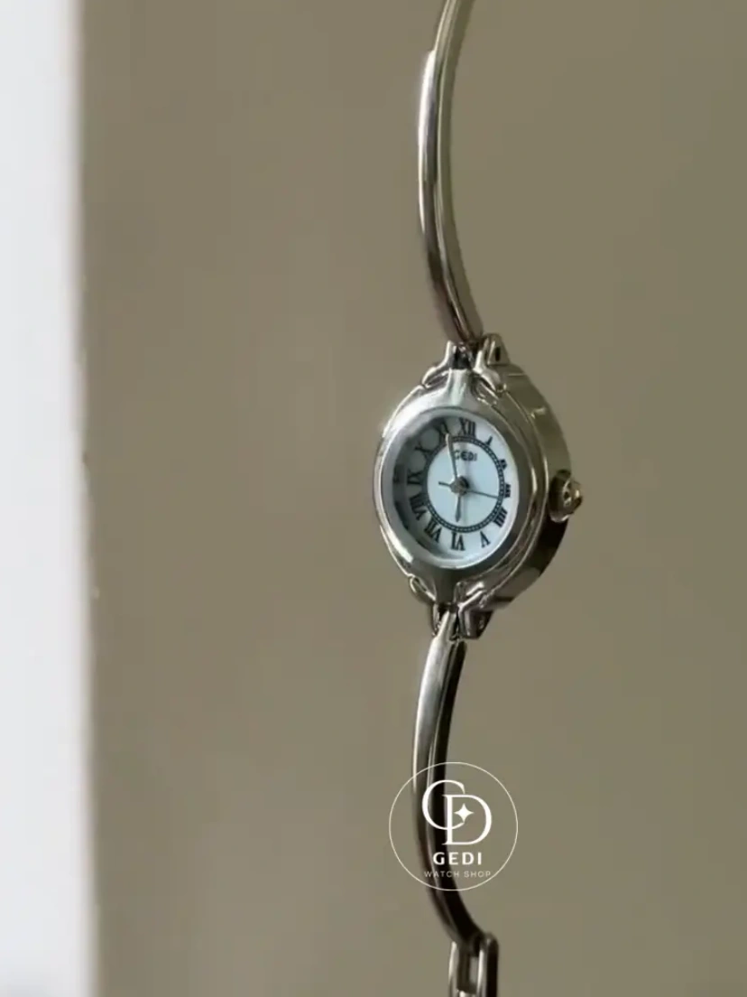 Silver Watch for Petite Wrist Vintage Roman Numeral Women's Watch