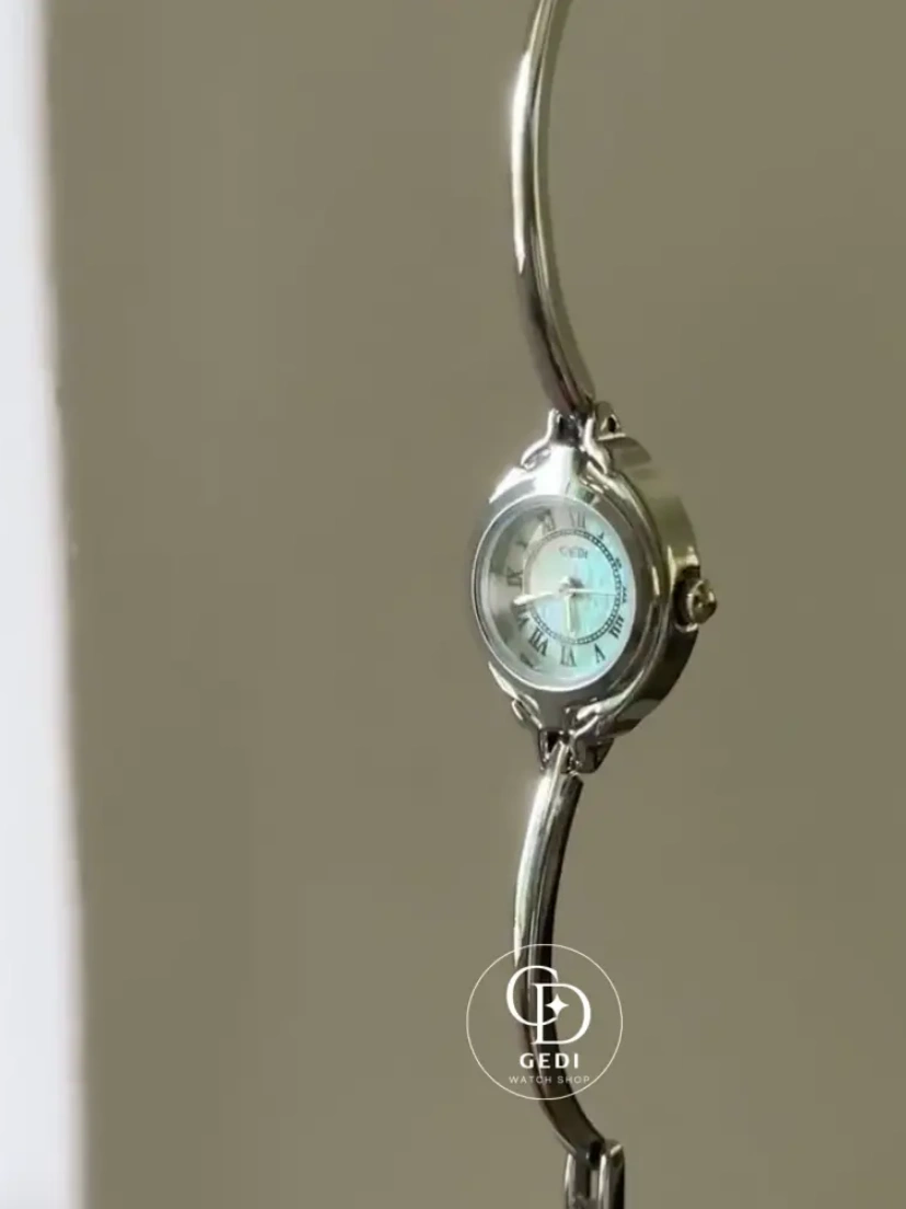 Silver Watch for Petite Wrist Vintage Roman Numeral Women's Watch