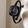 Dainty Sleek Black Bangle Watch For Women