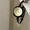 Dainty Sleek Black Bangle Watch For Women