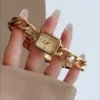 Vintage inspired Gold Rectangular Bracelet Watch for Women