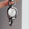 Minimalist Silver Round Dial Irregular Watch for Women