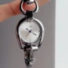 Minimalist Silver Round Dial Irregular Watch for Women