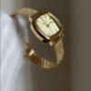 Minimalist Gold Dial Ladies Watch Golden Mesh Bracelet Watch for Women