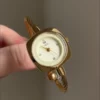 Chic Beige Dial Bangle Watch for Women Dainty Gold Ladies Watch