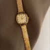 Minimalist Gold Dial Ladies Watch Golden Mesh Bracelet Watch for Women