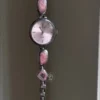 Handmade Pink Bracelet Women's Watch Pink Dial Watch