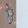 Chic Rectangular Silver Bracelet Women's Watch