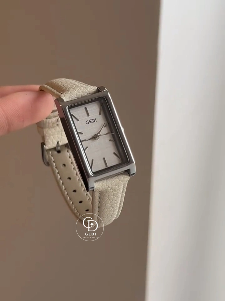 Dainty White Rectangle Women's Watch