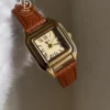 Vintage Square Face Leather Watch For Momen