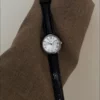 Chic Roman Numeral Ladies Watch Classic Big Round Face Black Leather Strap Watch for Women