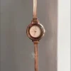 Dainty Rose Gold Bracelet Ladies Watch Round Face Watch for Women