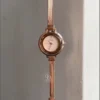 Dainty Rose Gold Bracelet Ladies Watch Round Face Watch for Women