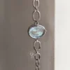 Minimalist Blue Roman Numeral Dial Watch for Women Oval Face Silver Bracelet Ladies Watch