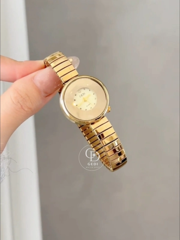 Minimalist Silver/Gold Round Face Bracelet Ladies Watch Small Blue/Beige Dial Watch for Women