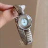 Minimalist Silver/Gold Round Face Bracelet Ladies Watch Small Blue/Beige Dial Watch for Women