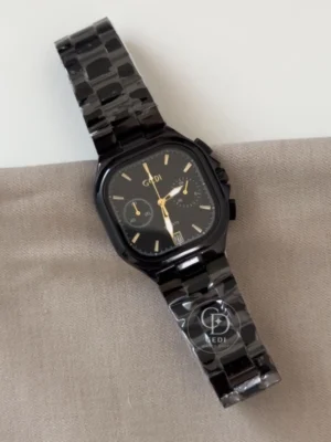 Elegant Black Square Dial Bracelet Watch for Women