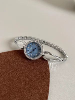 GEDI Elegant Round Mother-of-Pearl Dial Watch Glacier Blue Watch